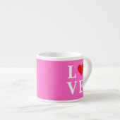 Rosa LIEBE Elegant Stilvoll Espressotasse (Vorderseite Rechts)