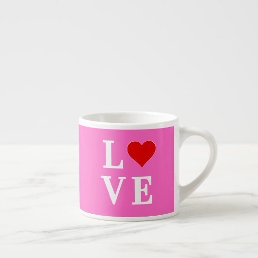 Rosa LIEBE Elegant Stilvoll Espressotasse (Rechts)