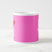 Rosa LIEBE Elegant Stilvoll Jumbo-Tasse (Vorderseite)