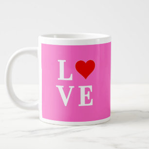 Rosa LIEBE Elegant Stilvoll Jumbo-Tasse