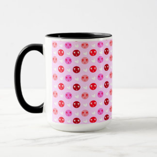 Rosa Liebe Emoji Kaffeetasse