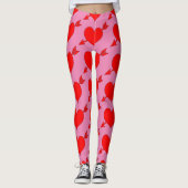 Rosa Liebe Geburtstag Leggings (Vorderseite)