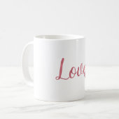 Rosa Liebe Glitzer Lippen Kaffeetasse (Vorderseite Links)