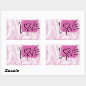 Rosa Liebe Graffiti Art Stickers (Blatt)