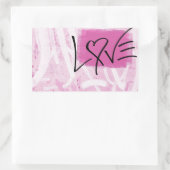 Rosa Liebe Graffiti Art Stickers (Tasche)