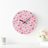 Rosa Liebe Große Wanduhr (Zuhause)