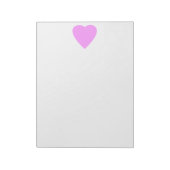 Rosa Liebe Herz auf Weiß. Notizblock (Rotiert)