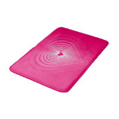 Rosa Liebe Herz Bath Mat Badematte (Schrägansicht)