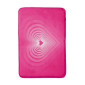 Rosa Liebe Herz Bath Mat Badematte (Vorderseite Vertikal)
