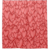 Rosa Liebe Herz dekorativ Duschvorhang (Vorderseite)