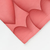 Rosa Liebe Herz dekorativ Fleecedecke (Ecke)