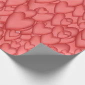 Rosa Liebe Herz dekorativ Geschenkpapier (Ecke)