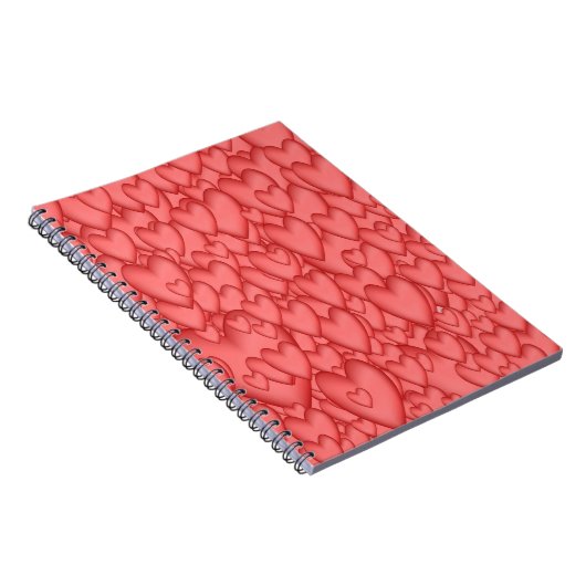 Rosa Liebe Herz dekorativ Notizblock (Rechte Seite)