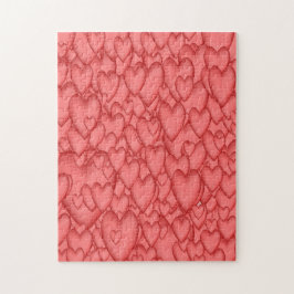 Rosa Liebe Herz dekorativ Puzzle