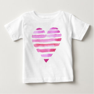 Rosa Liebe-Herz für Kinder Baby T-shirt