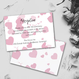 Rosa Liebe Herz Hochzeitkarte Dankeskarte