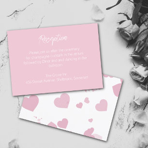 Rosa Liebe Herz Hochzeitkarte Dankeskarte