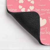 Rosa Liebe Herz ist mein Mousepad (Ecke)