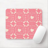 Rosa Liebe Herz ist mein Mousepad (Mit Mouse)