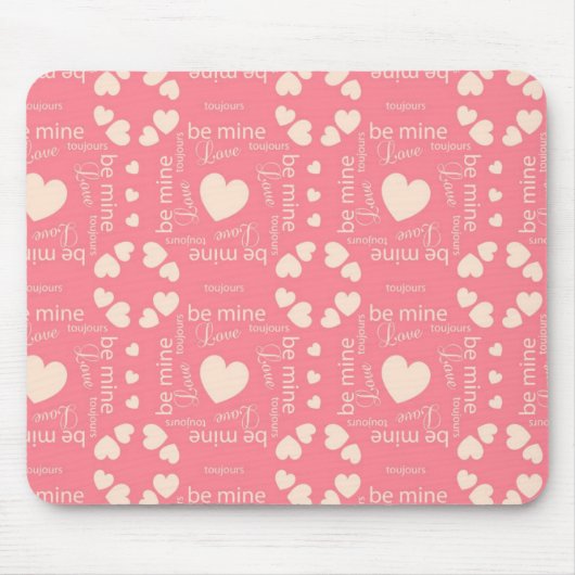Rosa Liebe Herz ist mein Mousepad (Vorne)