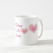 Rosa Liebe Herz Kaffeetasse (VorderseiteRechts)