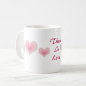 Rosa Liebe Herz Kaffeetasse (Vorderseite Links)