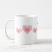 Rosa Liebe Herz Kaffeetasse (Links)