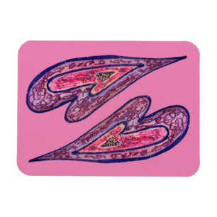Rosa Liebe Herz Kunst Inspiration Kühlschrankmagne Magnet
