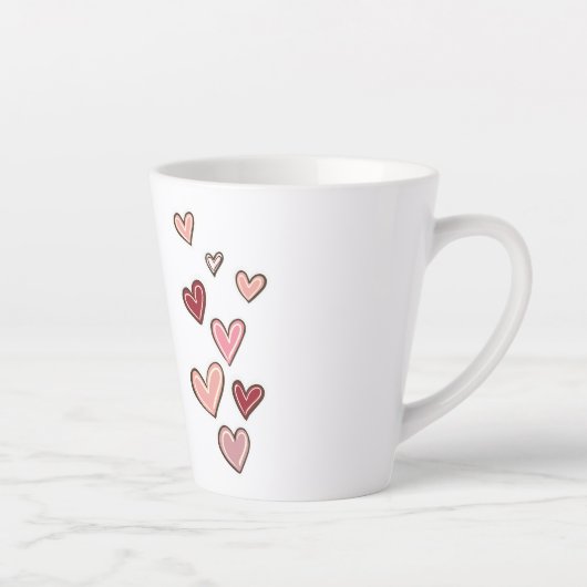 Rosa Liebe Herz Milchtasse (Rechts)