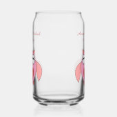 Rosa Liebe Herz Owl Custom Wedding Dosenglas (Links)