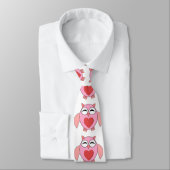 Rosa Liebe Herz Owl Krawatte (Gebunden)