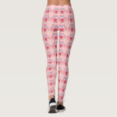 Rosa Liebe Herz Owl Leggings (Rückseite)