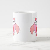 Rosa Liebe Herz Owl Tasse (Vorderseite)