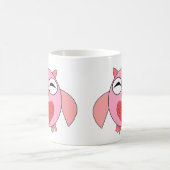 Rosa Liebe Herz Owl Tasse (Mittel)