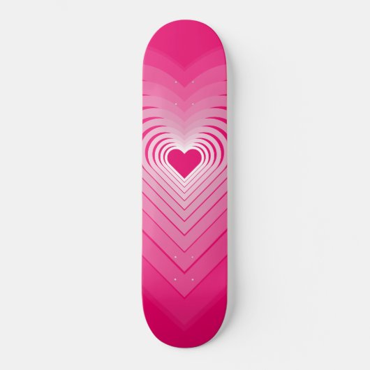 Rosa Liebe - Herz Skateboard (Vorderseite)