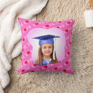 Rosa LIEBE Herz Stilvoll Kissen