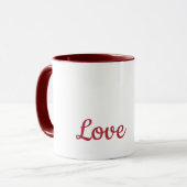 Rosa Liebe Herz Tasse (Vorderseite Links)