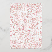 Rosa Liebe Herz Valentinstag Party Folieneinladung (Rückseite)