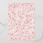 Rosa Liebe Herz Valentinstag Party Folieneinladung (Rückseite)