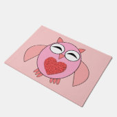 Rosa Liebe Herzklappe Fußmatte (Schrägansicht)