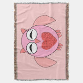 Rosa Liebe Herzklopfen Decke (Vorderseite Vertikal)