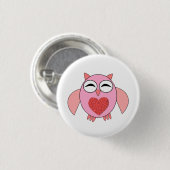Rosa Liebe Herzknopf Button (Vorne & Hinten)
