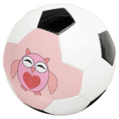 Rosa Liebe Herzkugel Fußball (Dreiviertel)