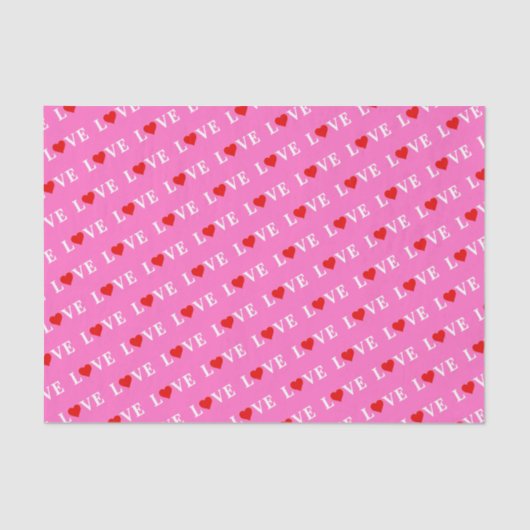 Rosa LIEBE Herzlich willkommen im Paradies Seidenpapier (Vorderseite)