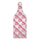 Rosa Liebe Herzmuster Schneidebrett (Vorderseite)