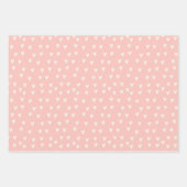 Rosa Liebe Herzmuster Valentinstag Geschenkpapier Set (Vorderseite 2)