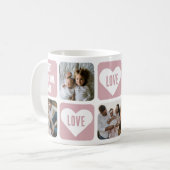 Rosa Liebe Herzstück Foto Bestes Grandma je Tasse (Vorderseite Links)