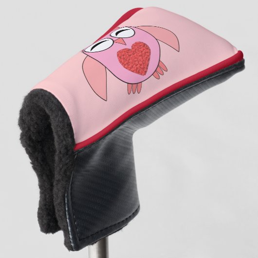 Rosa Liebe Hörgeräusch Golf Putter Abdeckung Golf Headcover (3/4 Vorderseite)