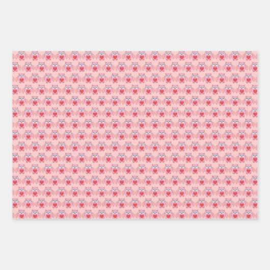 Rosa Liebe Hörschüssel Custom Geschenkpapier Set (Vorderseite 3)