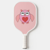 Rosa Liebe Hörschüssel Pickleball Schläger (Rückseite)